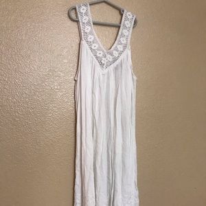 White linen dress